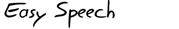 Easy Speech font preview